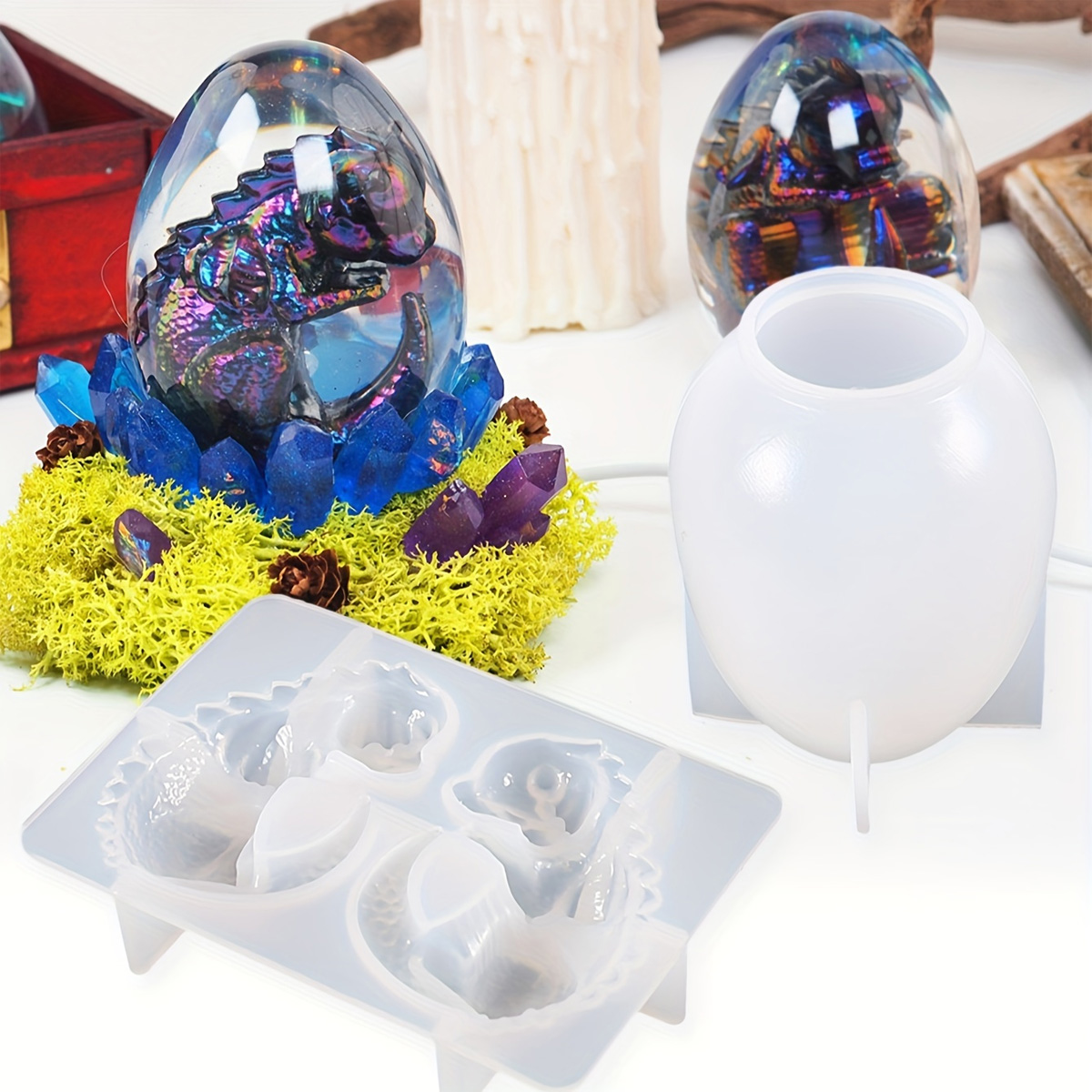 Resin Craft Ideas - Moules à œufs de Dragon en
